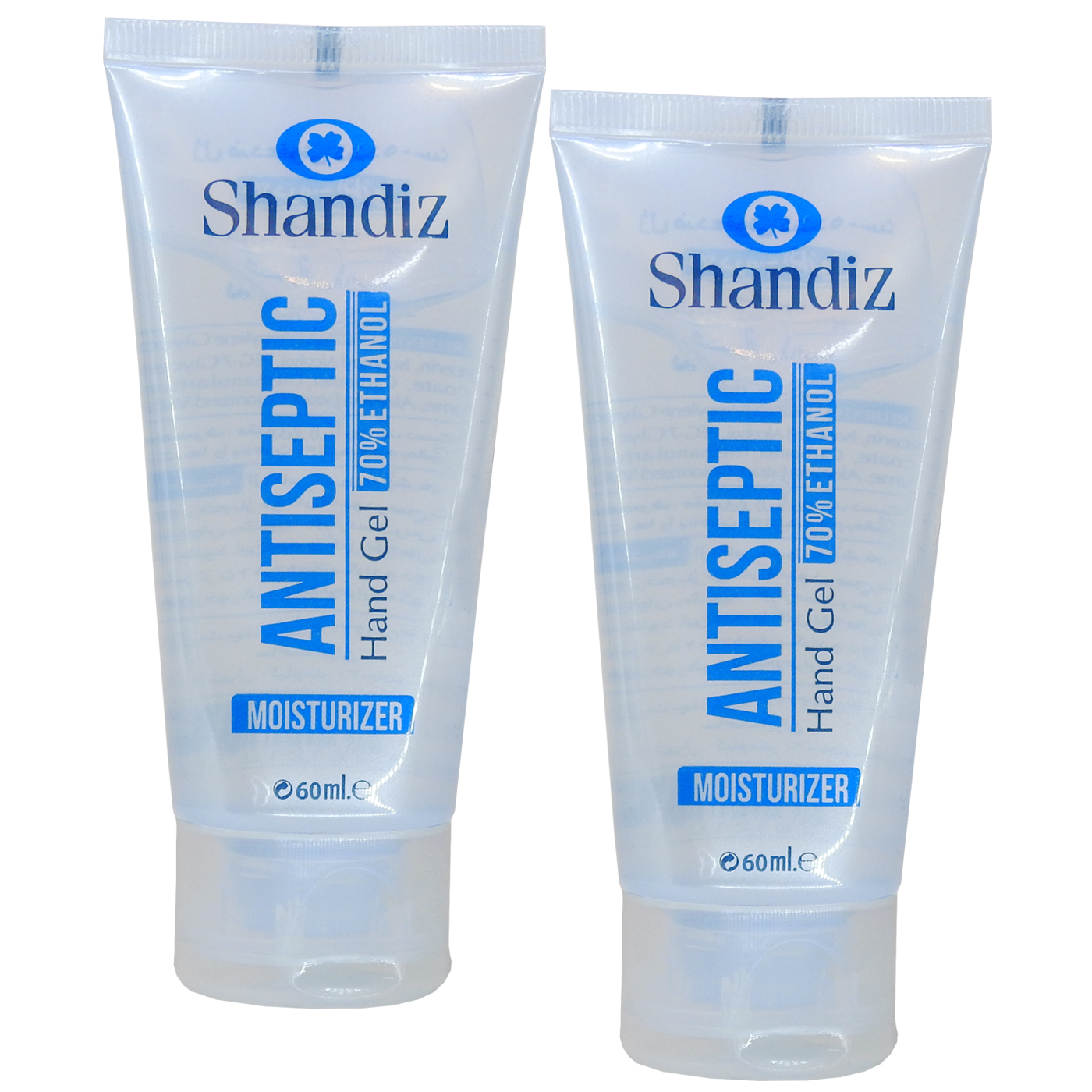 ژل ضدعفونی کننده شاندیز مدل antiseptic حجم 60 میلی لیتر مجموعه 2 عددی